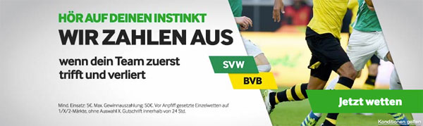 Betway Auszahlung Wetten Bremen - Dortmund