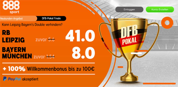 DFB-Pokalfinale Wetten Leipzig - Bayern Quotenboost 888sport