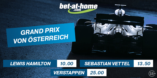 Quotenboost auf den GP von Österreich von Bet-at-home