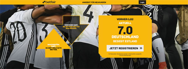 Betfair Quotenboost Deutschland Estland Wetten