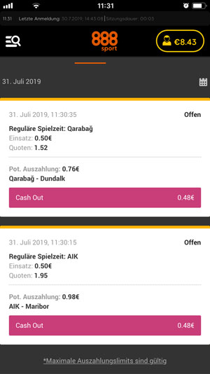 888sport Mobile App Cashout