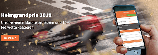 Betsson Gratiswette Grand Prix Deutschland Formel 1