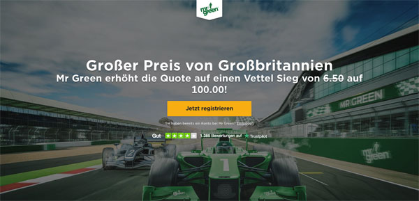 Silverstone Wetten Vettel Sieger Mr Green
