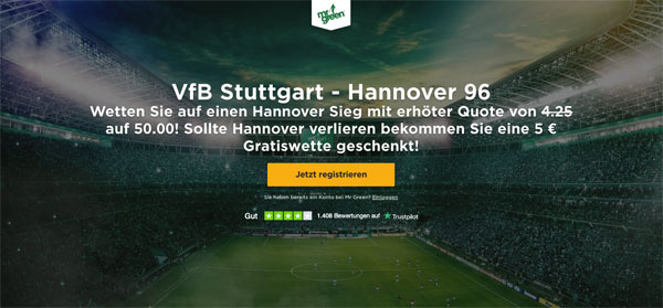 Mr Green Stuttgart - Hannover Wetten