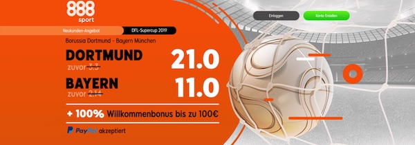 888sport Supercup Dortmund - Bayern Quotenboost