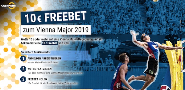 Cashpoint Vienna Major 10€ Freebet