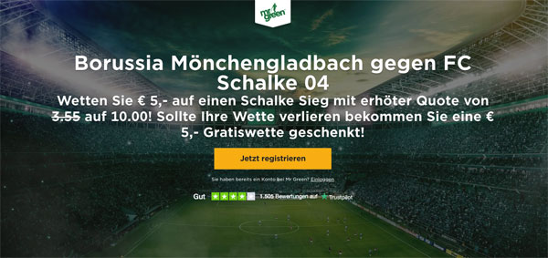 Gladbach - Schalke Wetten ohne Risiko Mr Green