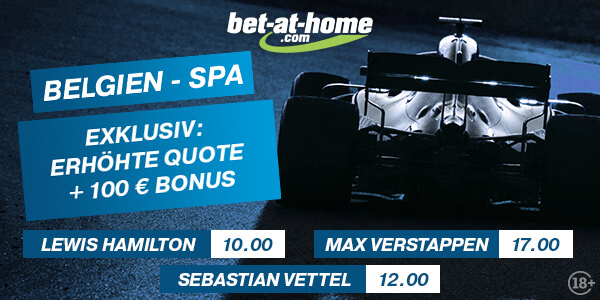 Quotenboost Bet-at-home Formel 1 Spa 2019