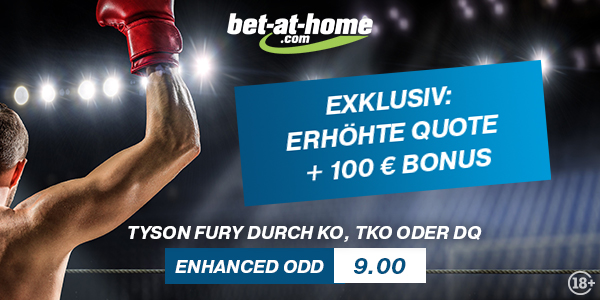 Fury - Wallin Wetten Quoten Boost Bet at home
