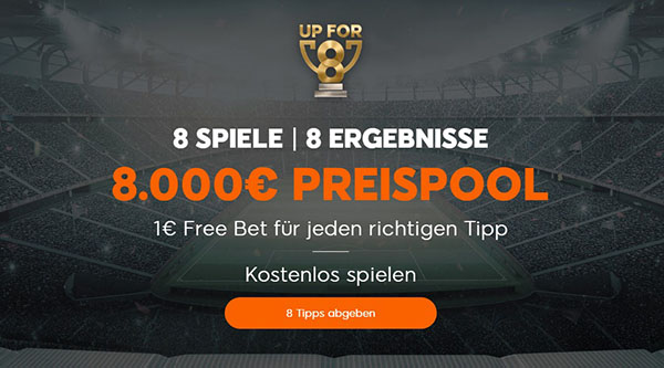888sport Super 8 Gewinnspiel Up for 8 Tippspiel