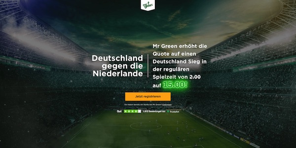 Mr Green Deutschland Holland Quotenboost