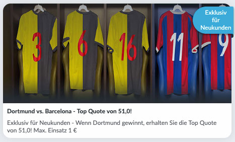 BVB besiegt Barcelona Wettquote Quotenboost BetVictor