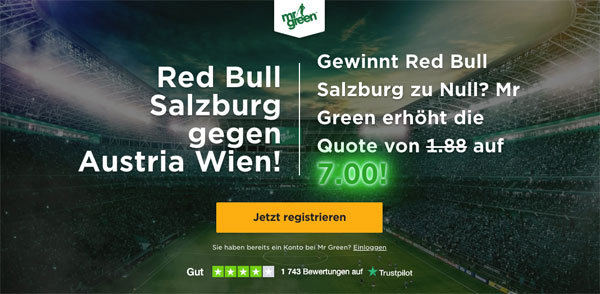 Mr Green Quote Salzburg Sieg zu Null Austria