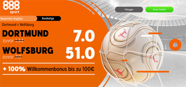 BVB - Wolfsburg Verbesserte Wettquoten 888sport