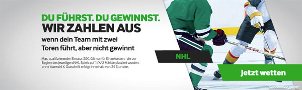 Betway NHL Zwei Tore Führung