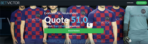 BetVictor Barca - BVB Wetten verbesserte Quote