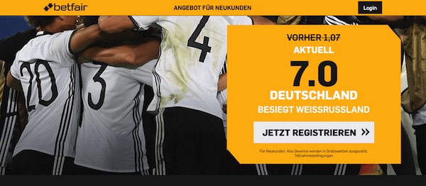 Betfair Deutschland Belarus Quotenboost wetten