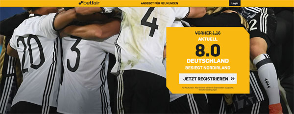 Betfair Traumquote DFB Sieg Nordirland Wetten