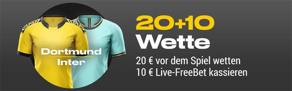 Bwin Live-Freebet Gratiswette Dortmund Inter