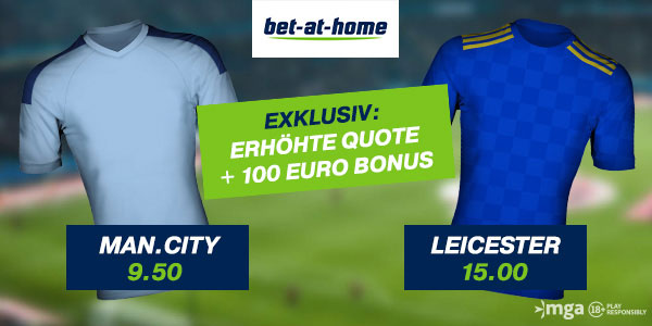Man City - Leicester Wetten erhöhte Quoten Bet at home