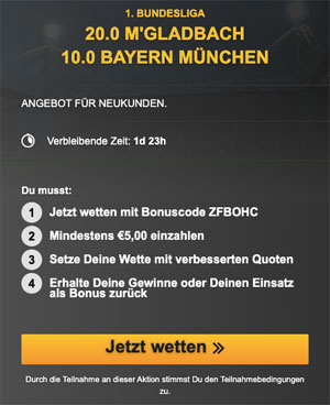 betfair Topquoten Gladbach Bayern risikofrei Wetten