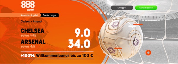 888sport Chelsea Arsenal Quotenboost wetten