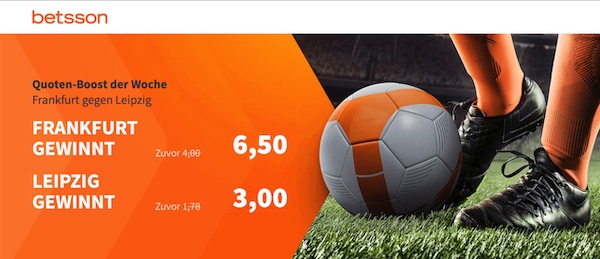Betsson Eintracht Frankfurt RB Leipzig Quotenboost wetten