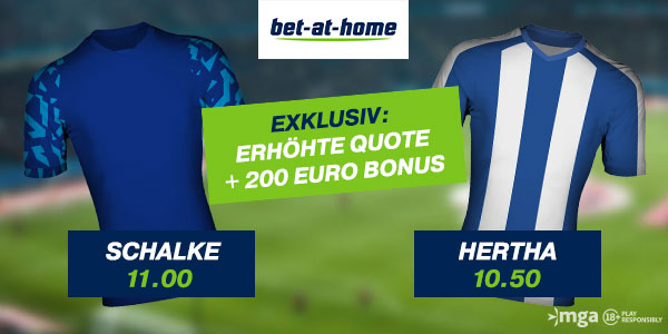 Schalke - Hertha Wetten verbesserte Quoten Bet at home
