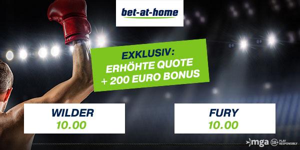 Wilder - Fury Wetten verbesserte Quoten bet at home
