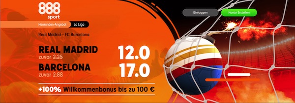 888sport Real Madrid FC Barcelona Quotenboost wetten