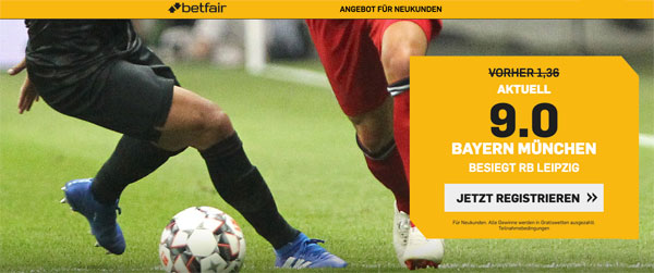 Betfair Bayern Leipzig verbesserte Quote