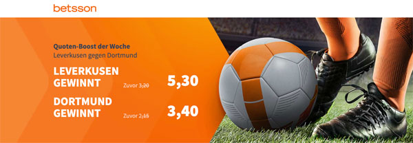 Betsson Topquoten Leverkusen - Dortmund Wetten