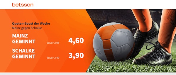Betsson Mainz 05 Schalke 04 verbesserte Quoten wetten