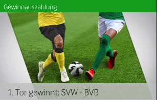 Betway Wetten Werder Bremen BVB Gewinn Auszahlung erstes Tor