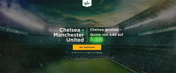 Cheslea manchester United Wetten Topquoten Mr Green
