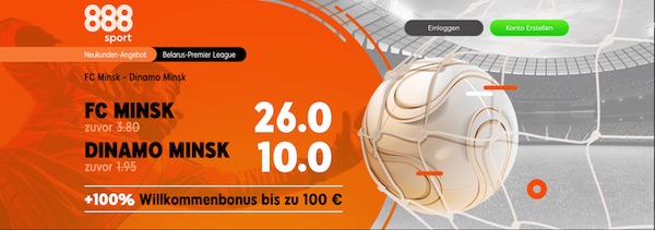 888sport Minsk Derby erhöhte Quoten wetten