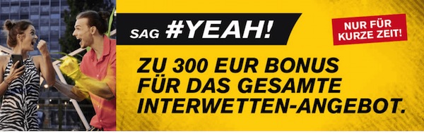 Interwetten 300 Euro Guthaben Wetten