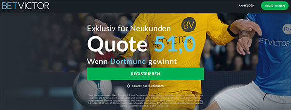 BetVictor BVB Schalke verbesserte Quote