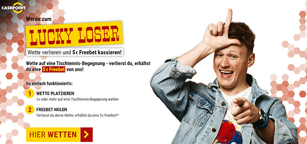 Cashpoint Lucky Loser Tischtennis Wetten