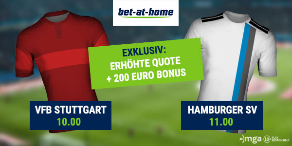 Bet at home verbesserte Quoten Stuttgart - HSV Wetten