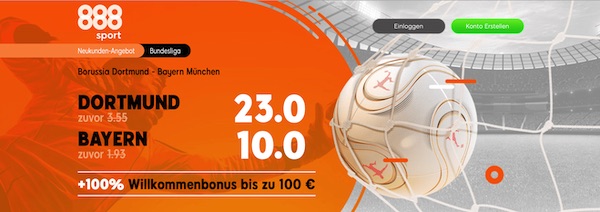 888sport Borussia Dortmund FC Bayern erhöhte Quoten wetten