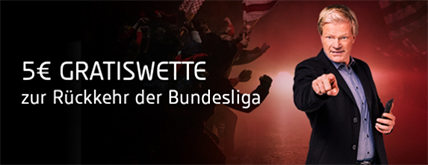 Tipico Gratiswette Bundesliga Neustart Comeback