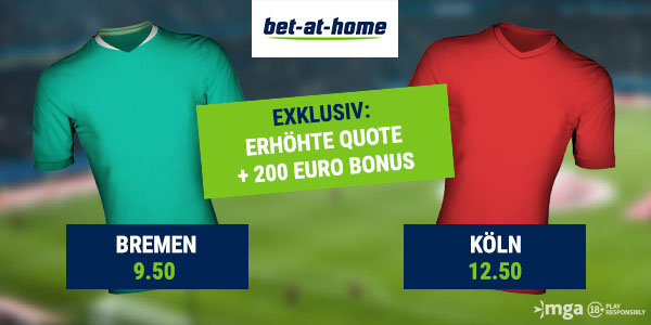 Bet at home Topquoten Bremen - Köln Wetten