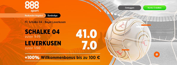 888sport verbesserte Wettquoten Schalke Leverkusen