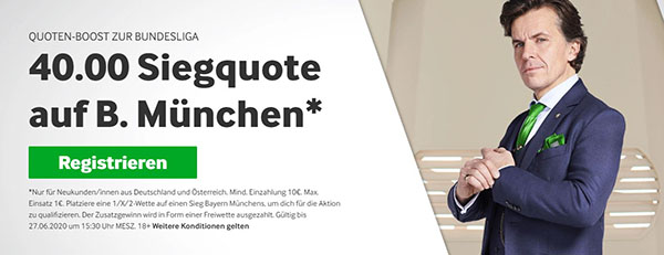 Betway Wetten Wolfsburg - Bayern erhöhte Quote