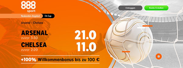 888sport Spezialangebot FA Cup Finale Arsenal Chelsea