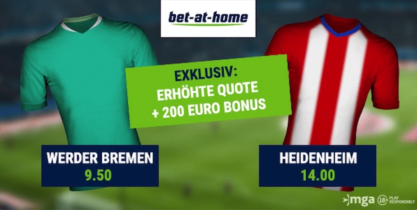 Bet-at-home Werder Bremen Heidenheim Relegation erhöhte Quoten wetten