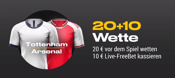 Bwin North London Derby 20+10 Freiwette