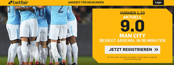 Betfair Super-Quote Man City besiegt Arsenal FA Cup