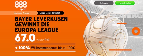 888sport verbesserte Quote Europa League Sieg Bayer Leverkusen